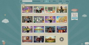 Thrills casino slots menu