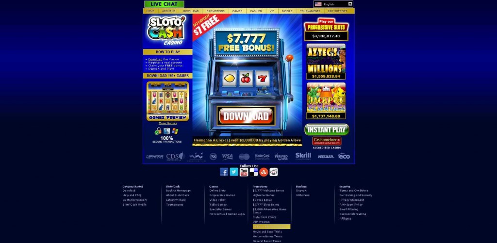 Slotocash $7 free homepage